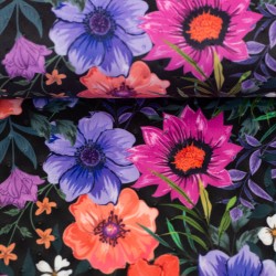 Samtstepper wattiert Blumen...