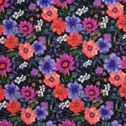 Velours matelassé ouaté Fleurs Samos