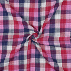 Double gaze double sided checks/ vichy lila-navy