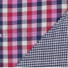 Double gaze double sided checks/ vichy lila-navy
