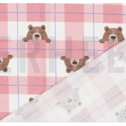 Flanel Bären mauve