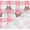 Flanel Bären mauve