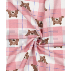 Flanel Bären mauve