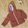 Velvet quilted Techno peachskin fabric terracotta