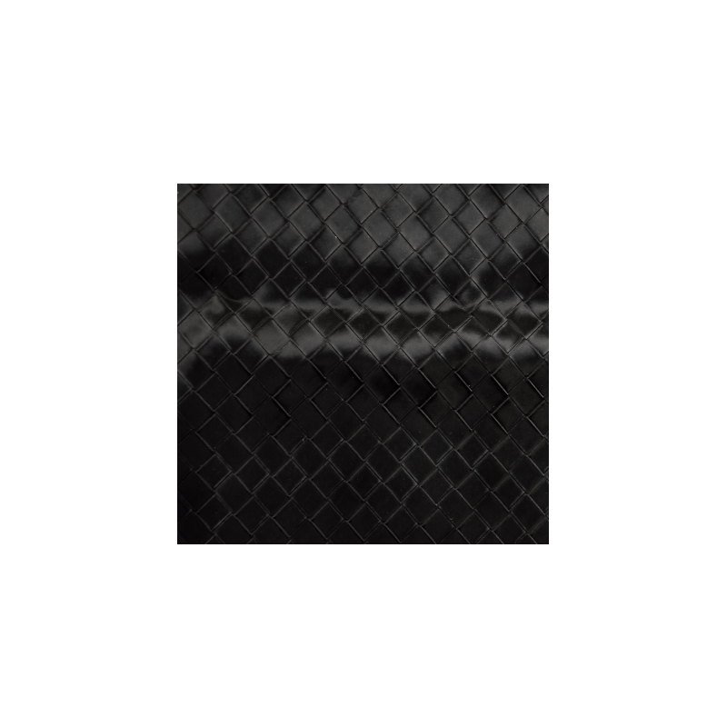 Simili cuir tressé noir