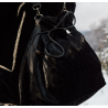 Simili cuir tressé noir