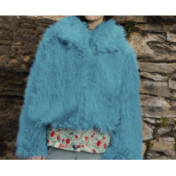 Vegan Long Fur petrol