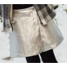 Metallic Stretchstoff silber