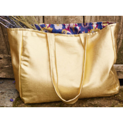 Metallic Stretchstoff gold