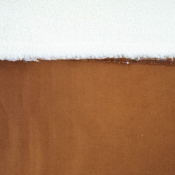 Sherpa bonded Suede cinnamon