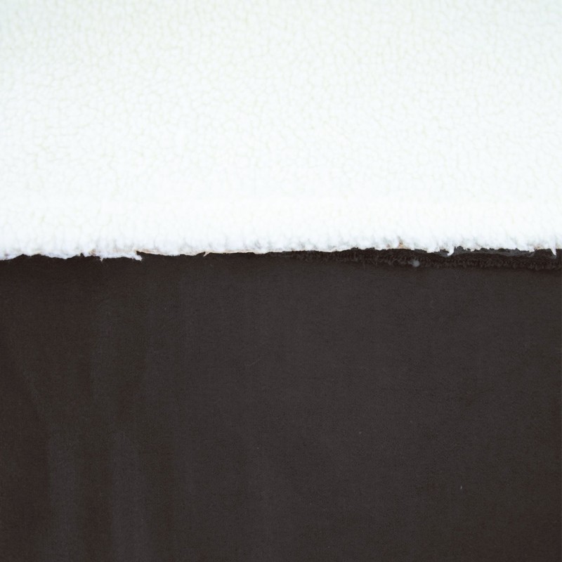 Sherpa bonded Suede black