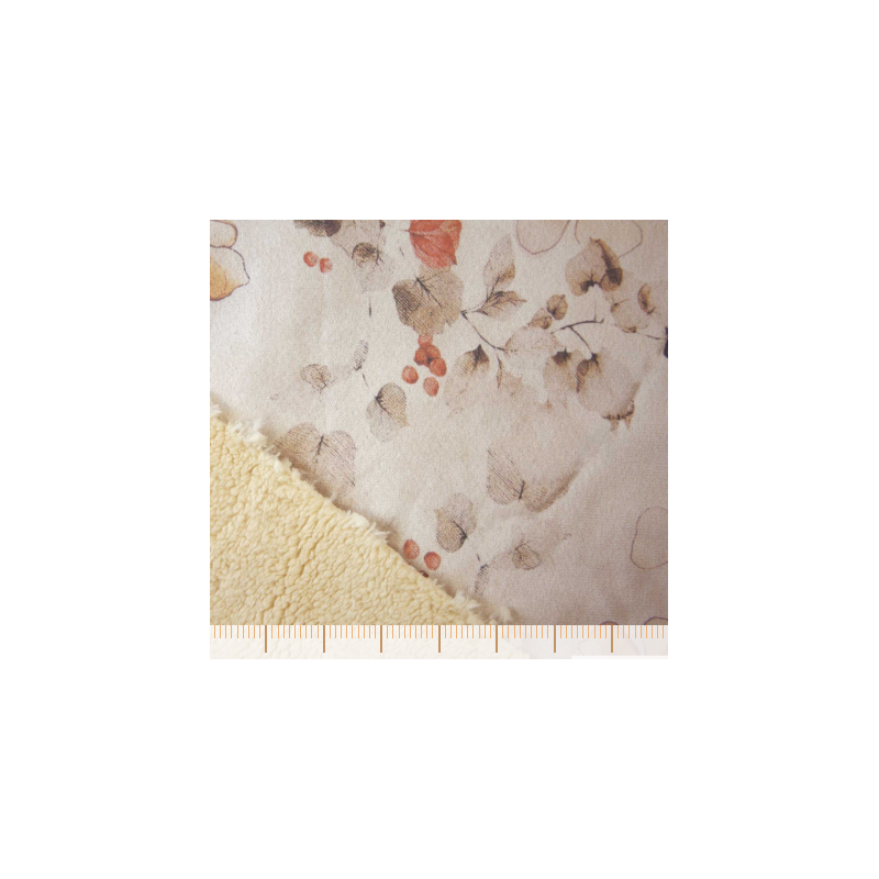 Sherpa bonded Suede flowers