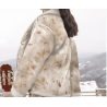 Lederimitat mit Blumen mit Fellabseite