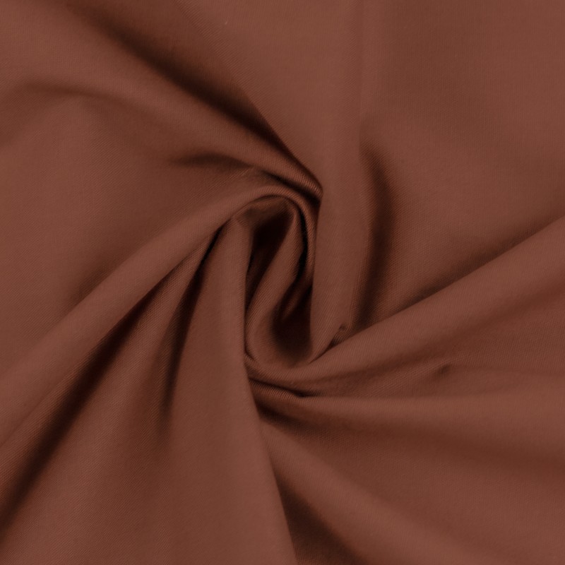 Coton uni marron