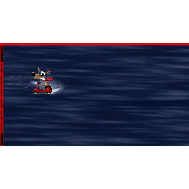 X-Mas Ren on bike Winter Moods by Thorsten Berger