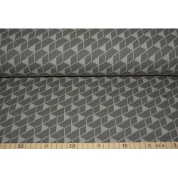 Knitted fabric grey geometric