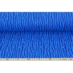 Knitted fabric blue tiger
