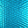 Metallic stretch fabric animals turquois