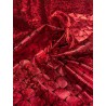 Tissu exténsible metallisé cailles rouge