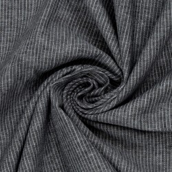 Lin cotton black stripes Paul