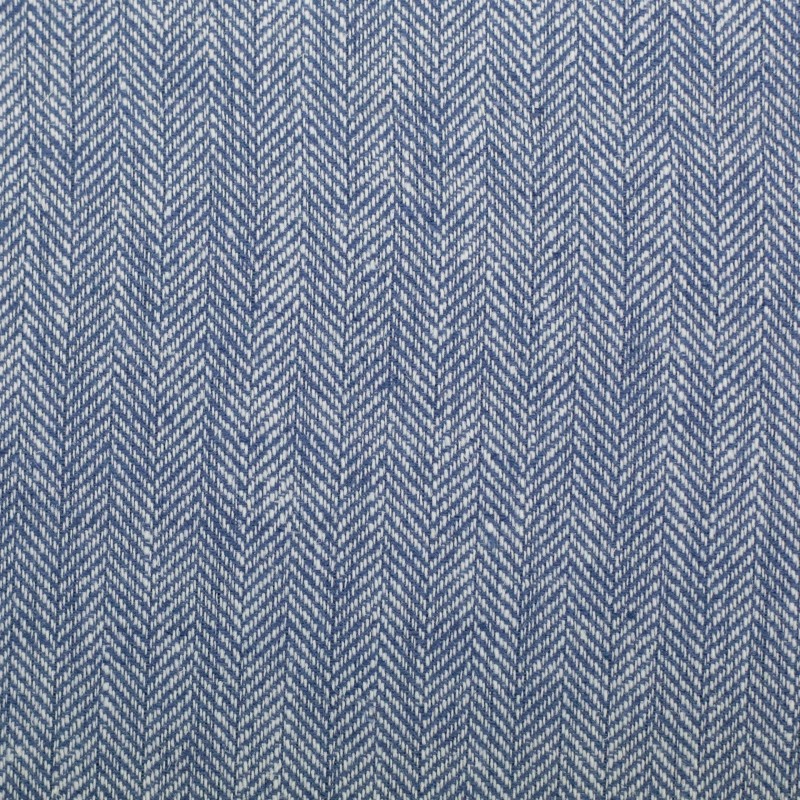 Baumwoll-Leinenmischgewebe jeansblau Fischgrat Paul