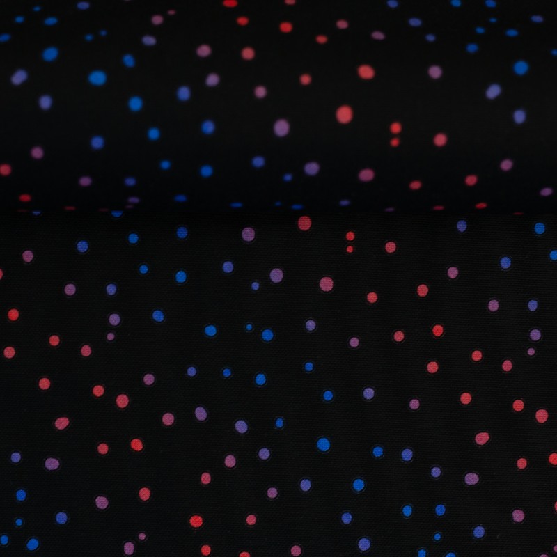 Pois sur fond noir Abby canevas