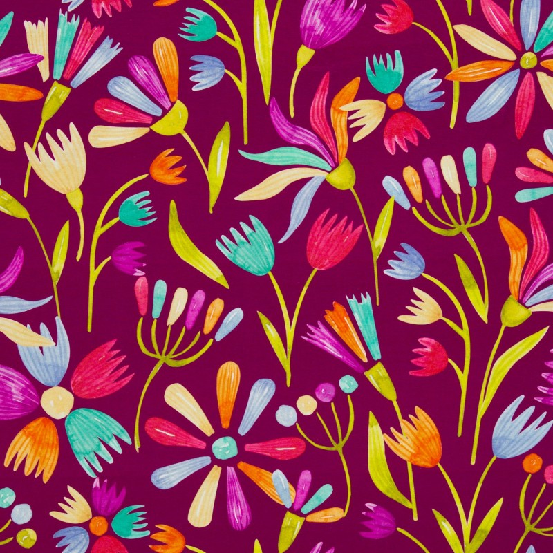 Flowerpop berry by Hip Som Hap Jersey