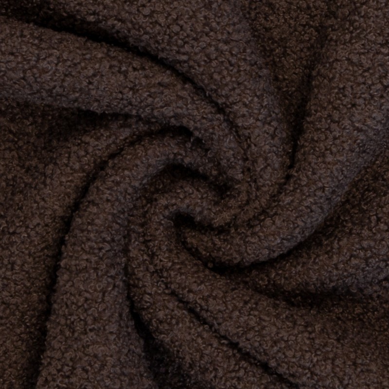 Bouclé teddy polaire doubleface marron Paddy